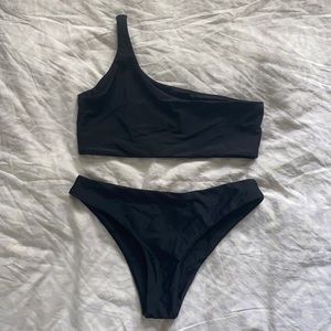 One shoulder zaful bikini set